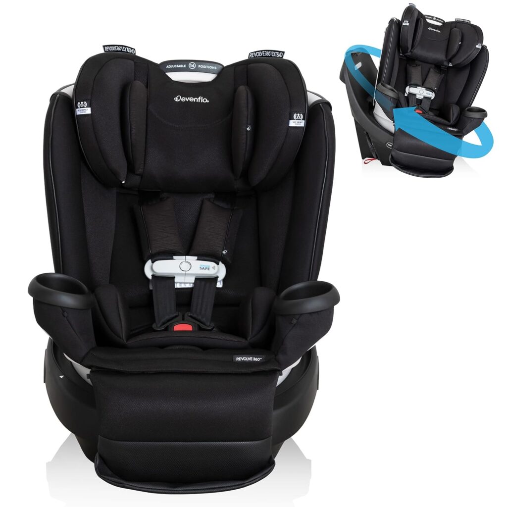 best for grand parents Evenflo Gold Revolve360 Extend All-in-One Rotational Car Seat with SensorSafe