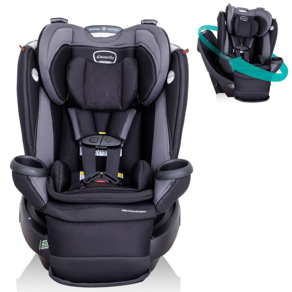 Evenflo Revolve360 Extend All-in-One Rotational Car Seat best for Tesla Model 3