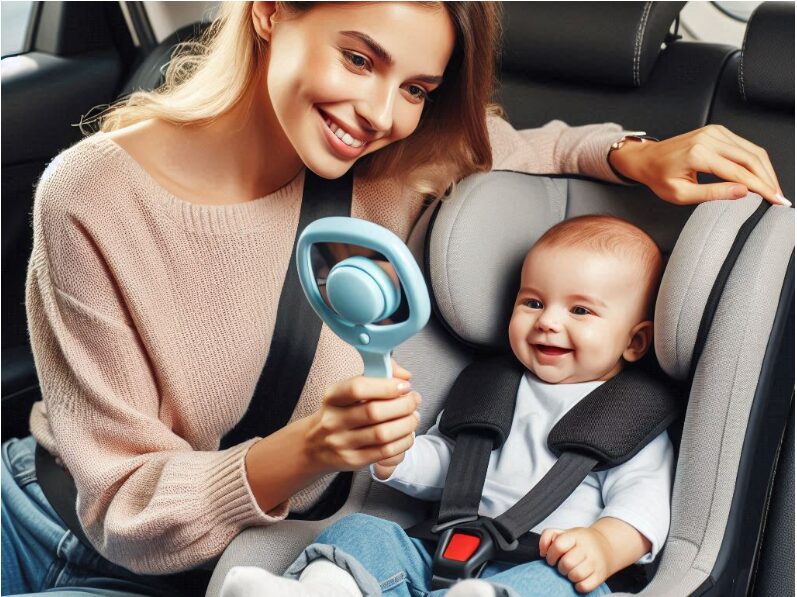 How to put baby mirror in car without  headrest?